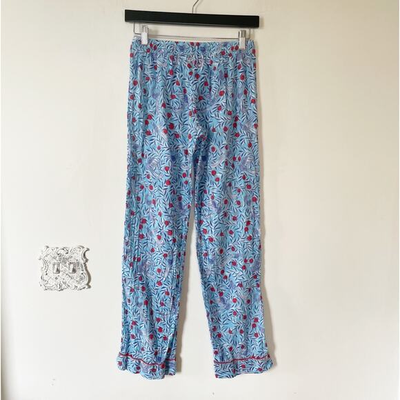 Banjanan Moondust Pajama Pants Delph Bird Wave Blue S - Picture 5 of 7